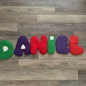 Fabric letters, DANIEL